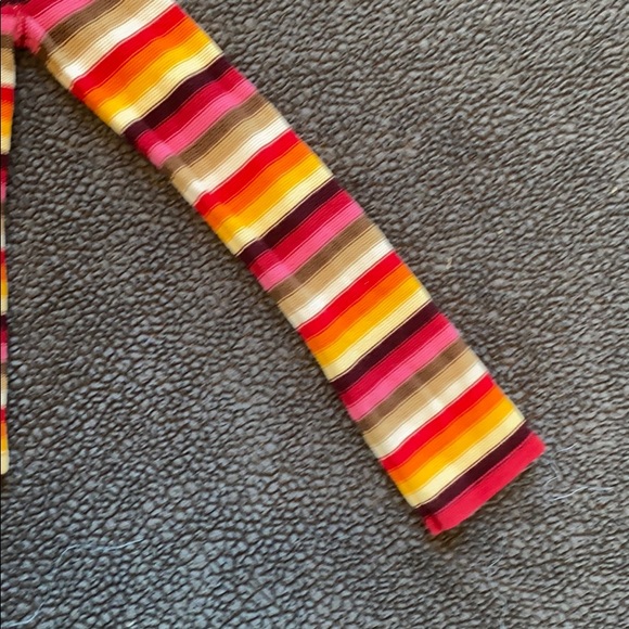 Striped girls sweater with quarter tie - Picture 3 of 5